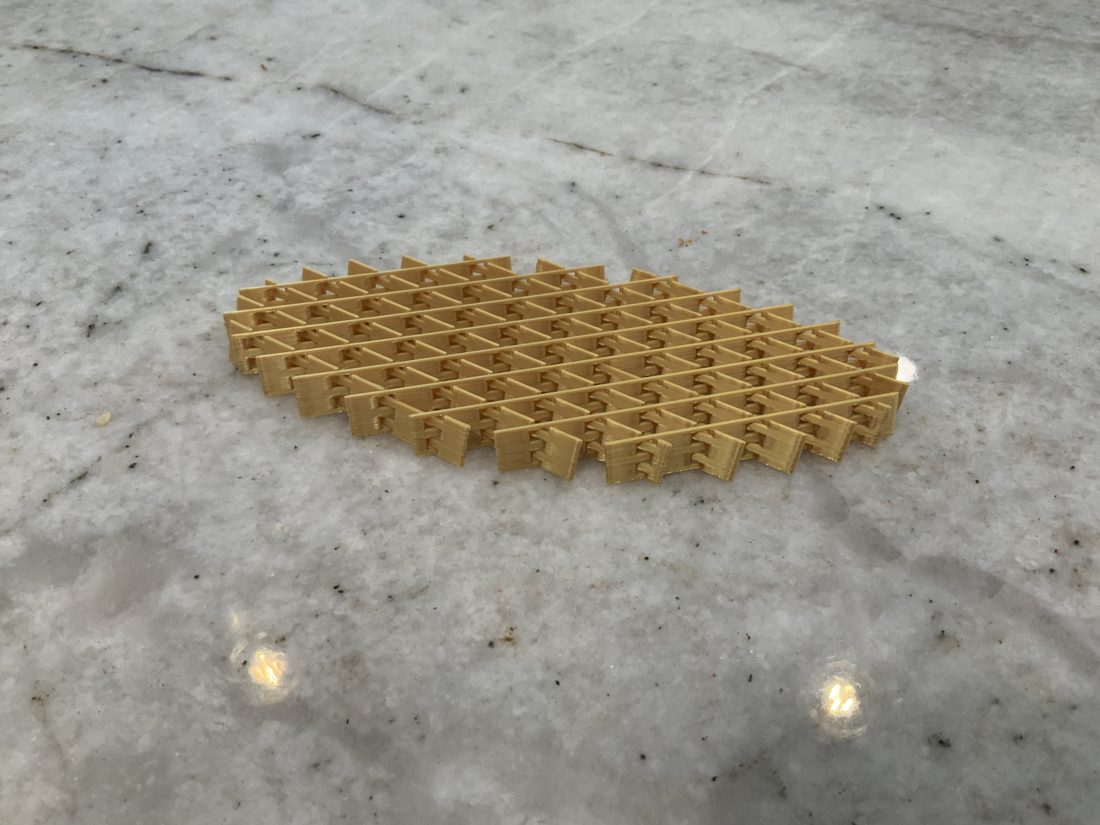 Baguette fidget, a squishy 3D printed baguette